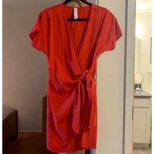 Anthropologie AMADI Miena Red Wrap Mini Dress